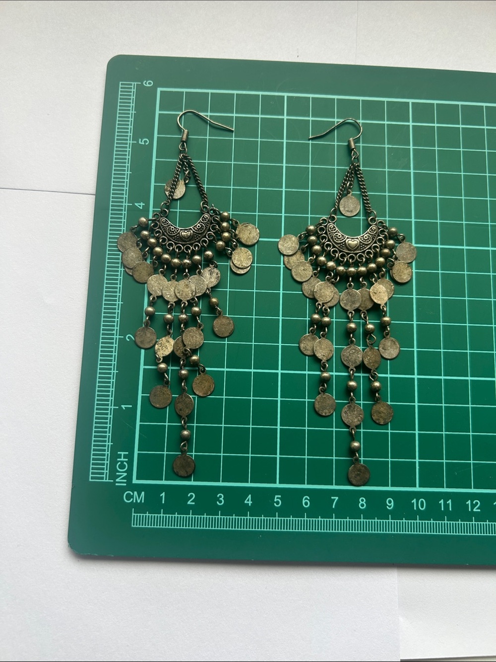 Bohemian Dangle Coin Earrings - Antique